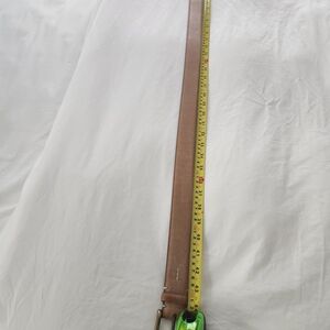 Allen Edmonds Tan Leather Belt with Brass Buckle